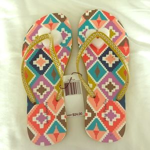 Vera Bradley Hacienda Diamonds Flip Flops